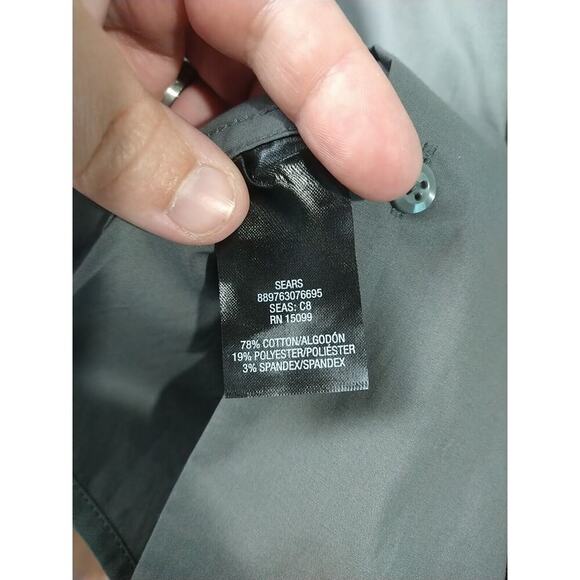 Structure Men's XXL Shirt Modern Fit Grey Collared Button Long Sleeves - Picture 7 of 9